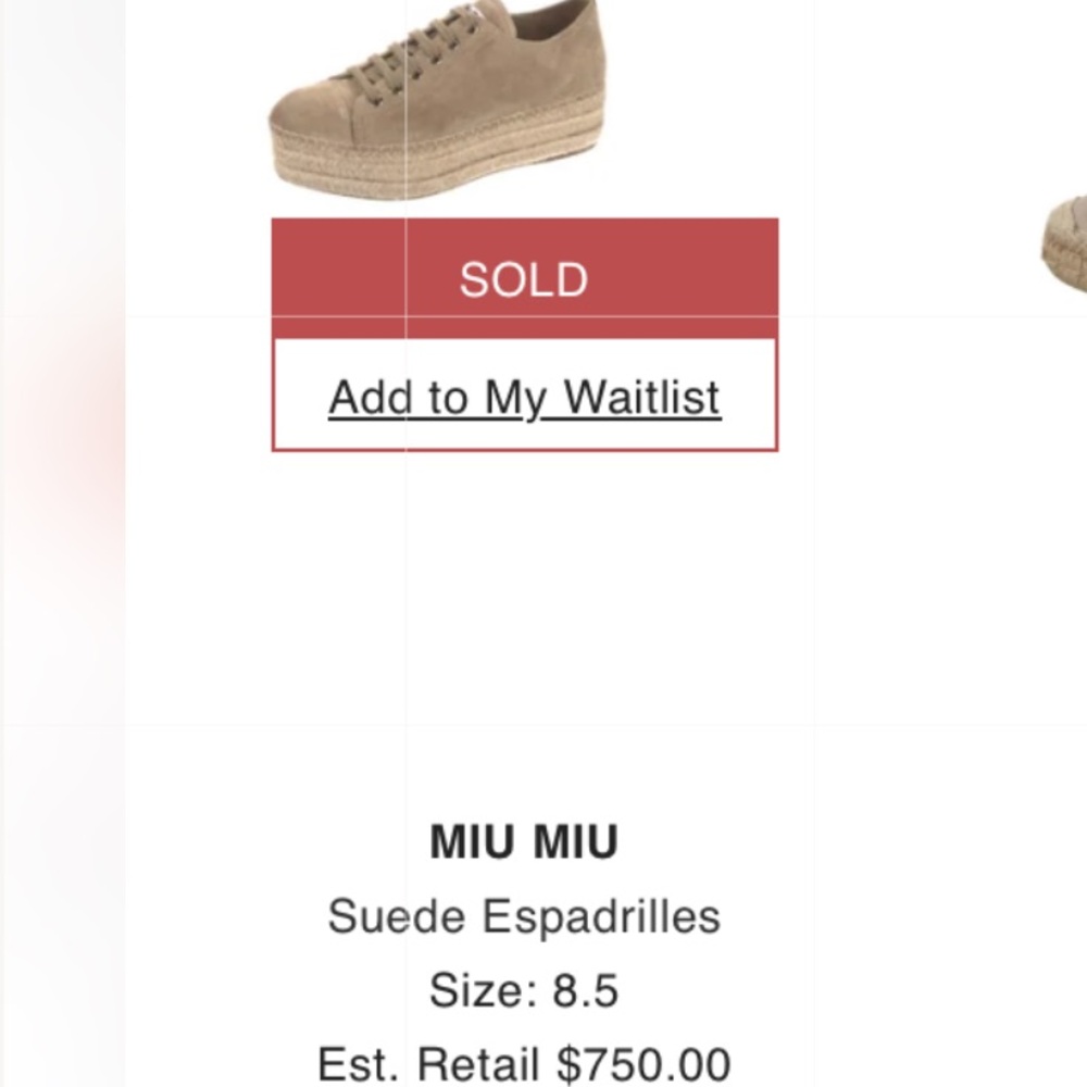 😍 sale SOLD OUT MIU MIU Seude platform Espadrille sandals